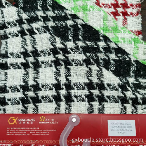 Boucle vogue Houndstooth checked design fabric